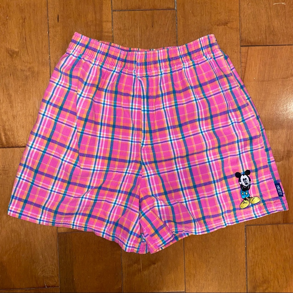 Vintage Plaid Mickey Mouse Shorts